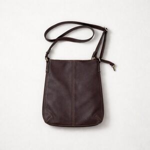 Vintage Fossil Brown Leather Crossbody Bag